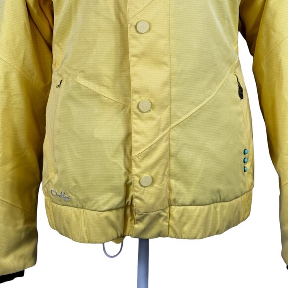 OAKLEY Gretchen Bleiler Signature Series Yellow Snow Ski Coat Size XS - Picture 10 of 10
